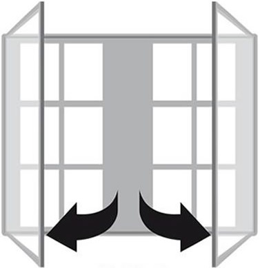 Cyclone Twin Door Notice Board Dimensions